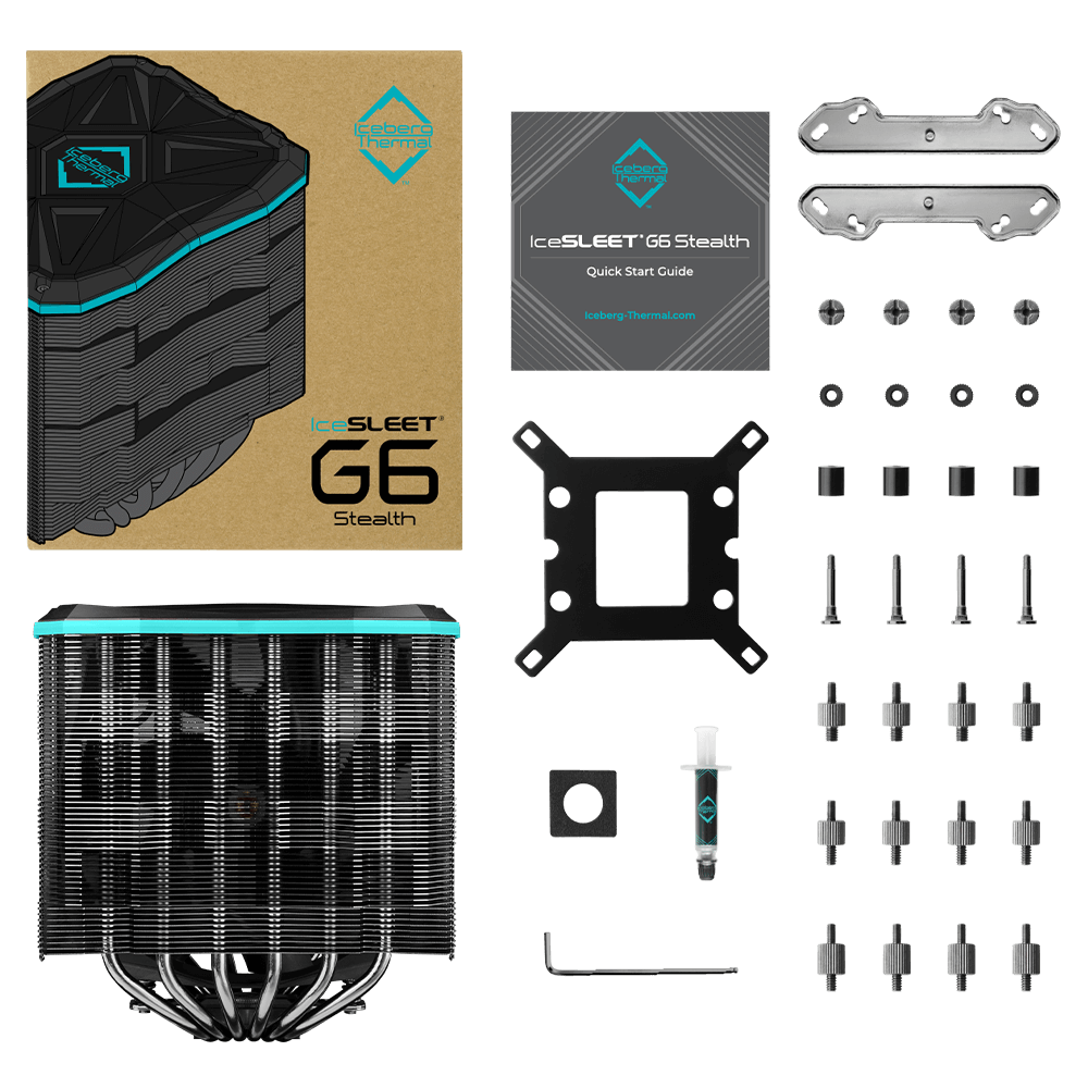 Iceberg Thermal IceSleet G6 Stealth Heat Sink Fan CPU Cooler
