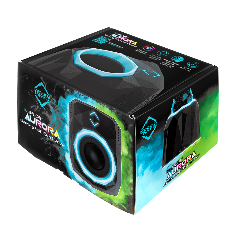 IceBerg Thermal IceFLOE Aurora Gaming RGB Can Cooler
