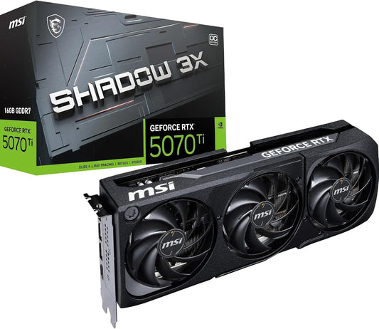 MSI GeForce RTX 5070 Ti Shadow 3X OC 16 GB PCI Express Video Card